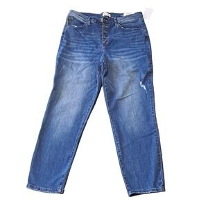 Nicole Miller Nomad NWT super high rise button fly  cropped jeans  14